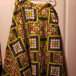 Vibrant colored wrap skirt, OS, New, no tags